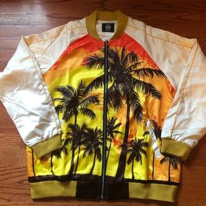 Jogal Men’s Zipper Jacket Letterman Style Size L